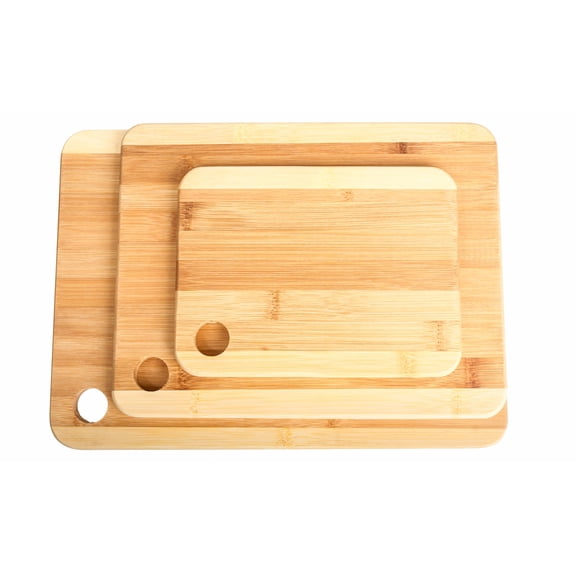 Imperial Home 3 pc Bamboo Cutting Board with Holder