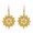 Gold, variant on Silvertone Seed of Life Flower Boho Beach Gala Style Dangle Earring