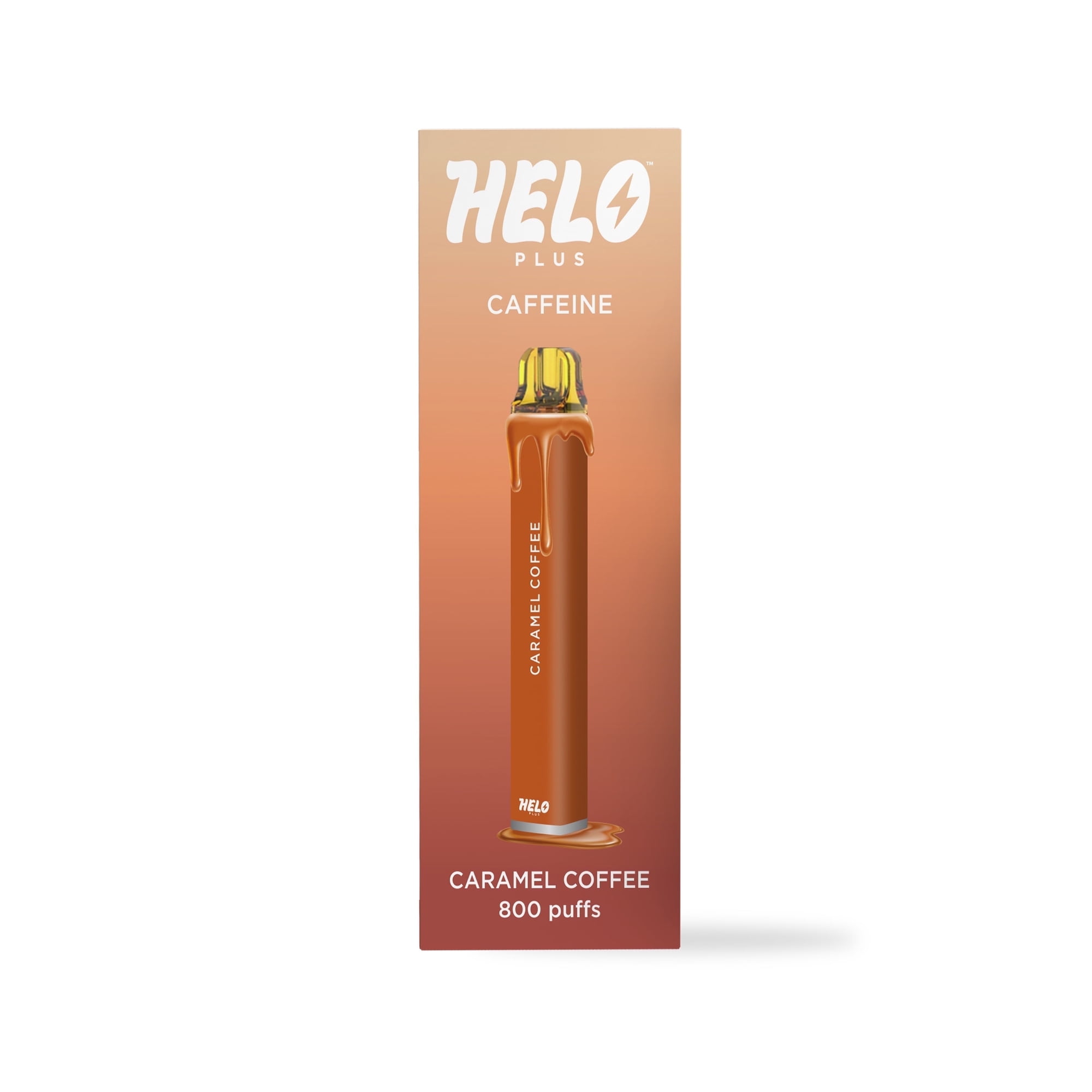 HELO Plus Caffeine Diffuser, Caramel Coffee - 800 puffs | 0% Nicotine, Vegan, Sugar-free, Gluten-free Aromatherapy