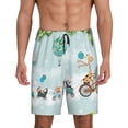 thumbnail image 3 of Lsque Animals Riding Across The Sky Mens Sleep Pajama Shorts,Short Pajama Pants, Cotton Ultra-Soft Knit-Large, 3 of 9