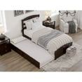 thumbnail image 3 of Warren, Solid Wood Platform Bed with Footboard and Twin Trundle, Twin, Espresso, 3 of 5