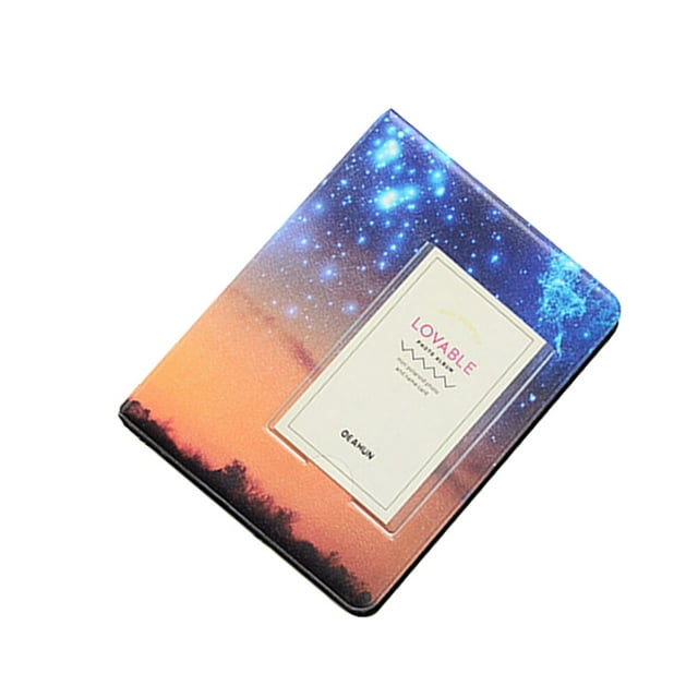 UPGRATOR 1Pack Holiday Photo Album PU Photo Book Album Vintage Sky For Parents