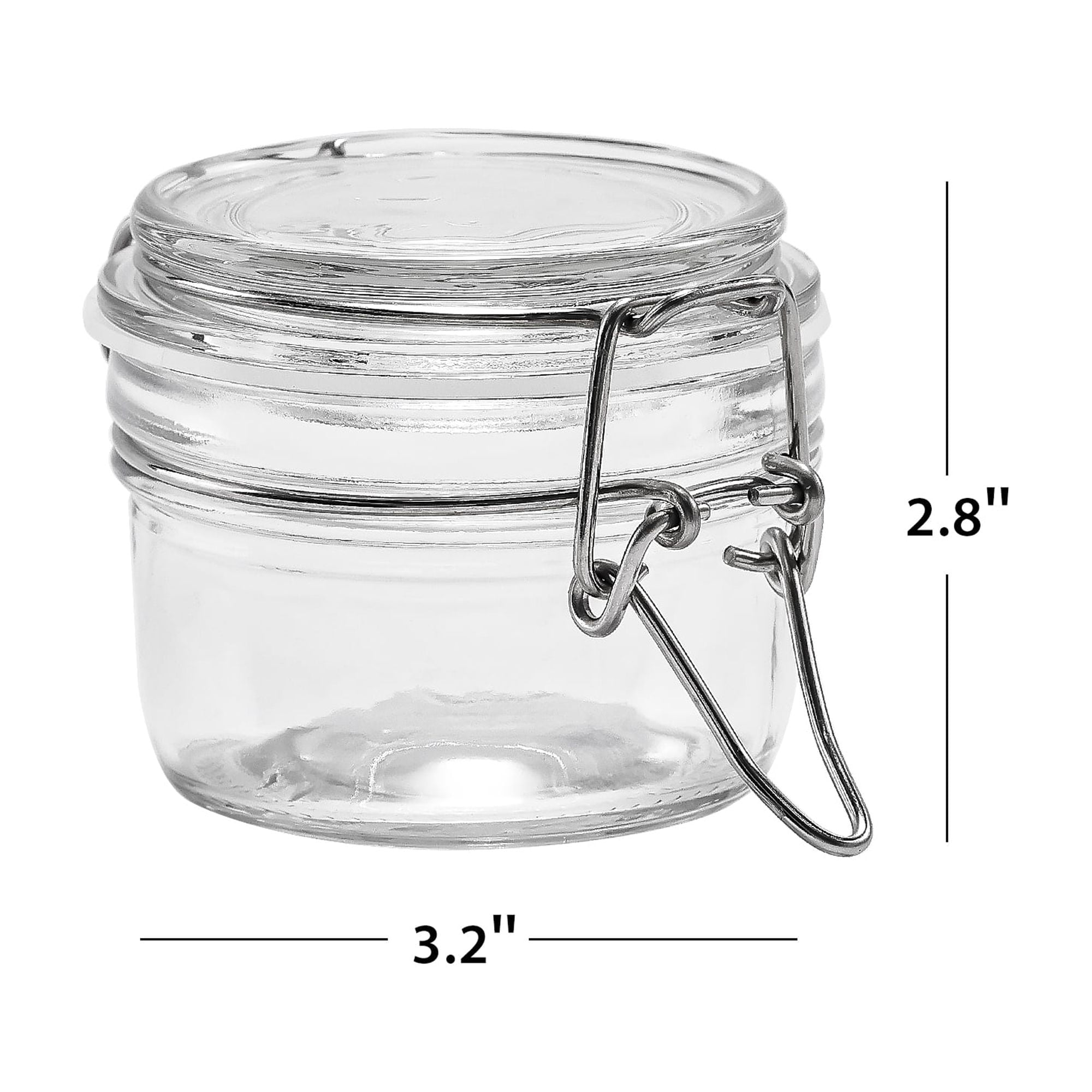 (2 pack) Mainstays Glass Airtight Food Storage Jar with Lid, Clear Cereal and Dry Food Storage Container for Kitchen Pantry Organization