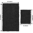 thumbnail image 2 of Zebrux Non Slip Thick Shaggy Chenille Bathroom Rugs, Bath Mats for Bathroom Extra Soft and Absorbent - Striped Bath Rugs Set for Indoor/Kitchen, 2 of 7