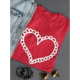 thumbnail image 3 of Red And White Heart T-Shirt Women -GoatDeals Designs, Female Medium, 3 of 4
