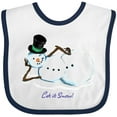 thumbnail image 3 of Inktastic Let It Snow Sassy Snowman in Top Hat Boys or Girls Baby Bib, 3 of 4