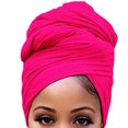 thumbnail image 1 of VONKY Turban Nœud Style Simple Hijab Bonnet Polyvalent Extensible Foulard Respirant Bonnet de Perte Accessoires pour Femmes Rose Rouge, 1 of 7