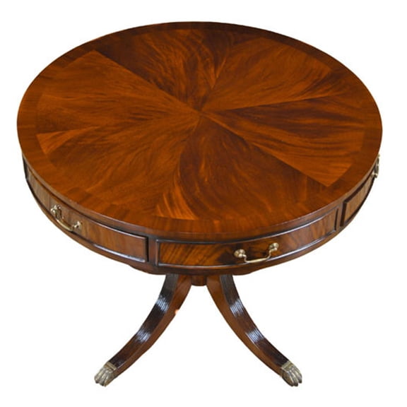Large Mahogany Drum Table