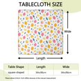 thumbnail image 2 of Yellow Pink Lemon Fruit Leaves White Pattern Square Fitted Tablecloth with Elastic Edge,Square Table Cover,Washable Elastic Table Cover for Home Kitchen Party Decor 34"x34", 2 of 6