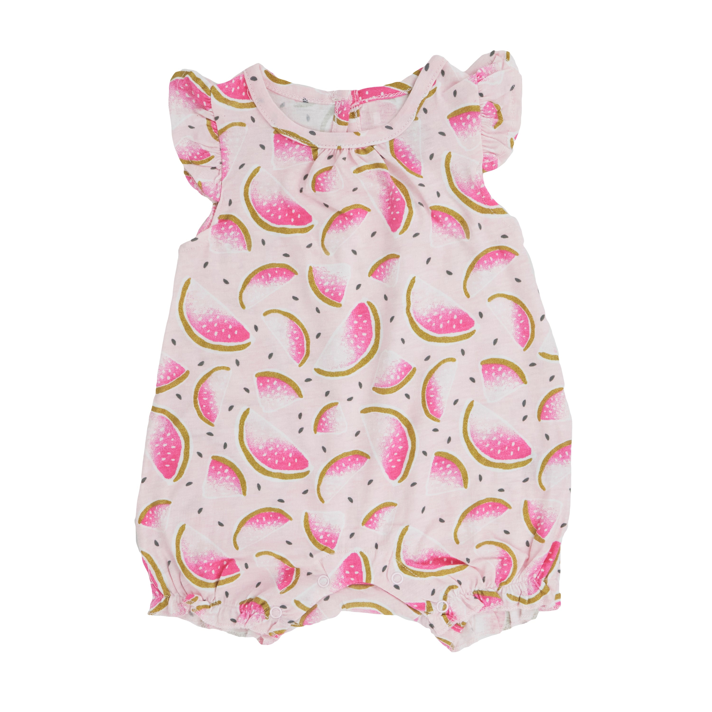 Chick Pea Baby Girl Clothes Gift Set Pink with Watermelon Pattern Summer Romper for Newborn Girls 6-9 Months