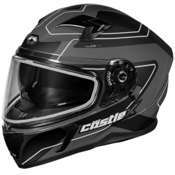Castle X, 36-14178, Adult Full Face Helmet - Dual Lens Shield - DOT Approved - CX390 - ATLAS - Matte Charcoal/Black, X-Large