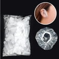 thumbnail image 2 of 100PCS Disposable Plastic Earmuffs - Waterproof, Oilproof, and Stain - Resistant for Haircare, 2 of 6