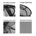 thumbnail image 5 of Black Large Collapsible Laundry Basket Foldable Mesh Pop Up Hamper with Handles for Laundry Room, Bathroom, Kids Room, College Dorm, Travel, Camping, Gift Basket, 5 of 6