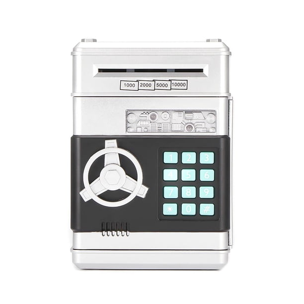 Inteprter Caja de ahorro de dinero para billetes de monedas grandes, banco automático, ranura para dinero, contraseña, almacenamiento de teclado Almacenamiento y organización del hogar No.2 Inteprter HA024804-02