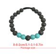 thumbnail image 1 of Mode Correspondant Bracelets Réglable Noir Mat Roches Diffuseur Bracelet de Prière Perles Femmes Accessoires Cadeaux pour les Hommes 8mm Pin, 1 of 6