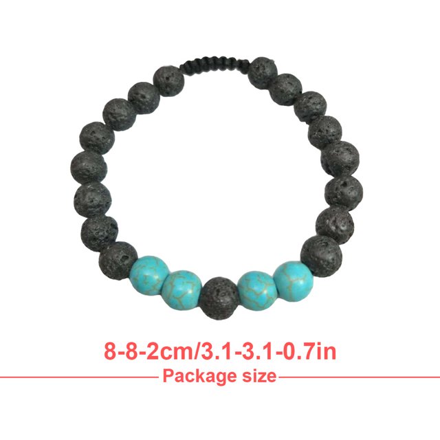 Mode Correspondant Bracelets Réglable Noir Mat Roches Diffuseur Bracelet de Prière Perles Femmes Accessoires Cadeaux pour les Hommes 8mm Pin