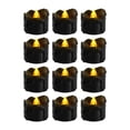 thumbnail image 1 of Lipstore 12 Pieces Black Tea Lights Candles LED Tea Lights Bright Realistic Fake Electric Yellow Flash, 1 of 6