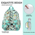 thumbnail image 5 of Dachshund Dog and Pizza Backpack for School,Cute School Bag,Schoolbag with Adjustable Shoulder Straps & Padded Back,15.25"x11.5"x5.25", 5 of 6
