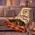 thumbnail image 6 of Charming Dachshund, Festive Pet Portrait Pattern, Warm Flannel Blanket for Living Room and Reading Nook with Detailed Artwork, Dog Lovers Christmas Gift, Pet Lover Home Decor, 6 of 9