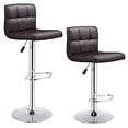 thumbnail image 1 of Patiojoy Tabourets de Bar Pivotants Réglables Modernes Carrés en Cuir PU, Ensemble de 2, 1 of 8