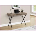 thumbnail image 5 of Desks, 42” L Contemporary Home Office Computer Desk with Storage Drawers, Brown Laminate & Black Metal | Dark Taupe | Particle Board, 5 of 6