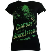 Rock Rebel Creature from The Black Lagoon Juniors Green Creature T-Shirt