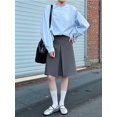 thumbnail image 6 of Women'S High Waist A-Line Skirt Casual Skirt Gray L, 6 of 9