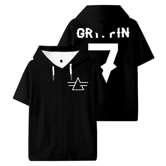 Gryffin DJ Hooded T-shirt Short Sleeve Sport Gym Tee Women Men Outdoor Sportwear Tops