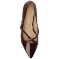 thumbnail image 4 of Journee Womens Camby Crisscross Strap Pointed Toe Dress Flat, Widths Available, 4 of 9