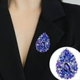 thumbnail image 3 of Eoperou Vivid Appearance Exquisite Brooch Pin Lightweight Decorative Polishing Faux Crystal Waterdrop Shape Women Pin Costume Accessories, 3 of 7