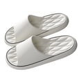 thumbnail image 6 of Womens Slippers White, EVA Cloud Slides for Women, Waterproof House Shoes with Quilted Footbed, Indoor Outdoor Shower Slides, Lightweight Comfort,Size 36, 6 of 7