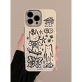 thumbnail image 2 of 1pc Gucadi Cartoon Cat Pattern Electroplated Full Coverage Phone Case Compatible With Iphone, 2 of 5