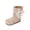 Beige, variant on Girls Mid-Calf Boots Lace Bow Slouch Winter Casual Shoes for Toddler