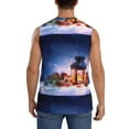 thumbnail image 4 of Bixox Men's Lantern On Snow Printed Shirt Sleeveless Fitness Tank Top-X-Large, 4 of 7