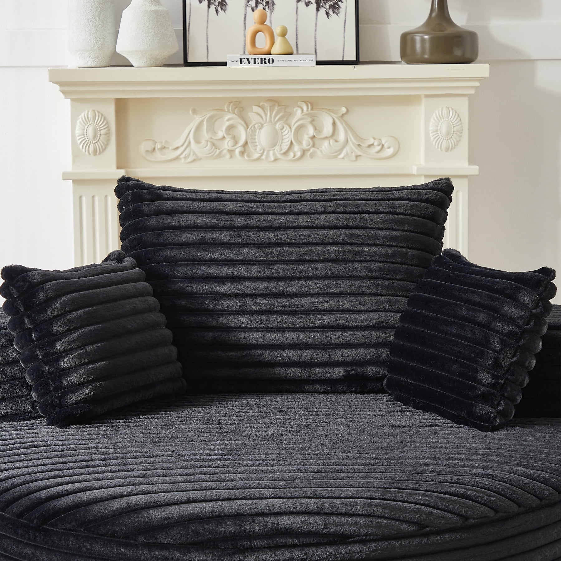 Leumius 55'' Oversized Round Chaise Longue Chair,Upholstered Corduroy Single Cloud Circle Sofa Chair with Deep Seat,Fluffy Modern Sleeper Sofa Bed for Reading,Living Room,Bedroom,