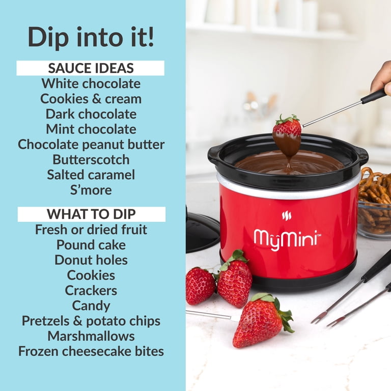 MyMini 20-Oz. Red Chocolate Dipping Pot and Slow Cooker, 40 Watts