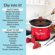 MyMini 20-Oz. Red Chocolate Fondue Dipping Pot and Slow Cooker, 40 Watts, Red