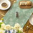 thumbnail image 7 of Sm:)e Seasonal 13’’ x 72’’ Easy Care Polyester Table Runner, Sage Green Leaves Flowers Table Runner, 7 of 7