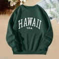 thumbnail image 2 of Women Blouses Quarter Button Pullover Women Sweatshirt Pullover Hoodie Sweaters with Side Slits 8 Year Neon Sweater Big Womens Sweatshirt Pocket Top Ladies Heavy Sweatshirts Womens Long Dark Green 3XL, 2 of 3