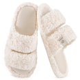thumbnail image 1 of Zapatillas EverFoams Fuzzy con punta abierta para mujer Vanilla Ice 7-8 US, 1 of 8