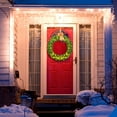 thumbnail image 3 of Gymax 48'' Pre-Lit Artificial Christmas Wreath Holiday Decoration w/ LED Lights, 3 of 10