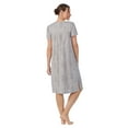 thumbnail image 5 of Aria Women's Brushed Sweater Knit Short Sleeve Split Neck Waltz Nightgown, Sizes up to 5X, 5 of 6