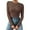 Coffee, variant on Thermal Underwear Top | Women Casual Multicolor Basic Round Neck Solid Color Knit Long Sleeve Bodysuit Top