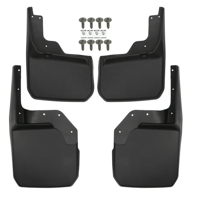 Unique Bargains 1 Set Car Mud Flaps Splash Guards with Screw Black for Jeep Wrangler 2007-2018