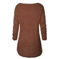 thumbnail image 3 of Sweaters for Women Suitable Fall and Winter Comfortable and resistant to pilling Brown XXL Womens Sweaters, 3 of 5