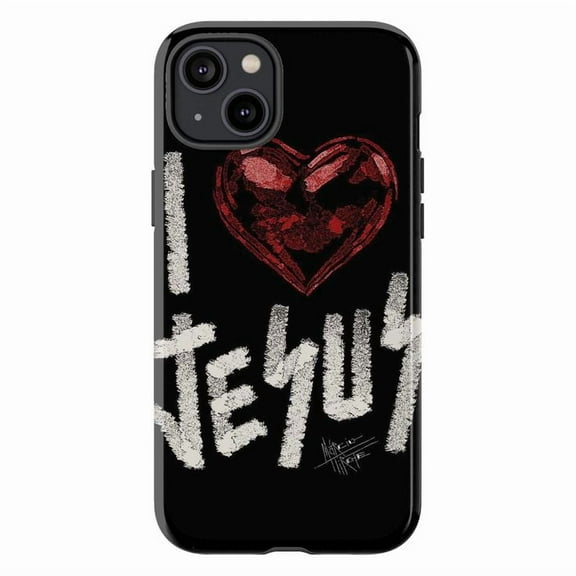 I Love Jesus Phone Case, Christian Faith Religious Quote iPhone Cover, Heart of Jesus Bible Verse Gift Case for iPhone 17 16 15 14 13 12 11 Pro Max Mini