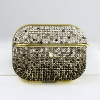 ELEHOLD For Airpods Pro 2nd Gen (2022) Shocproof Case Rhinestone Glitter Gradiant Full Body Protection Plating Rugged Cover for Women, Gift, Black