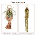 thumbnail image 4 of Uxcell 10" Macrame Hanging Planter Indoor Air Plant Decorative Holder, Purple 2 Pack, 4 of 5