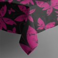 thumbnail image 4 of Black Pink Butterfly Pattern Rectangle Tablecloth 60"x120",Waterproof Polyester Rectangle Table Cloth, Wipeable Spillproof Polyester Tablecloth for Dining, Camping, Indoor and Outdoor, 4 of 6