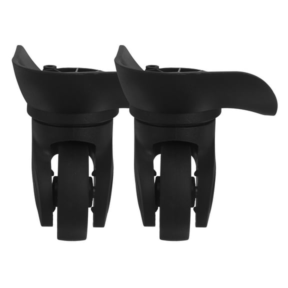 AURARMLET Set of 2 Black Replacement Luggage Trolley Wheels with Quiet, Low Noise for Smooth Travel